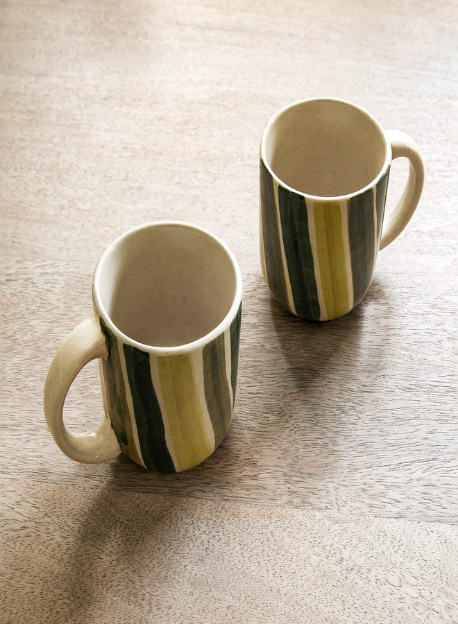 Ellementry Olive Coffee Mug Set of 2 (150 ml Each), Stylish Ceramic Mug for Coffee, Tea & Milk | Dishwasher Safe Trendy Everyday Use Cup for Office, Home & Travel, Perfect for House Warming Gift - Image 3